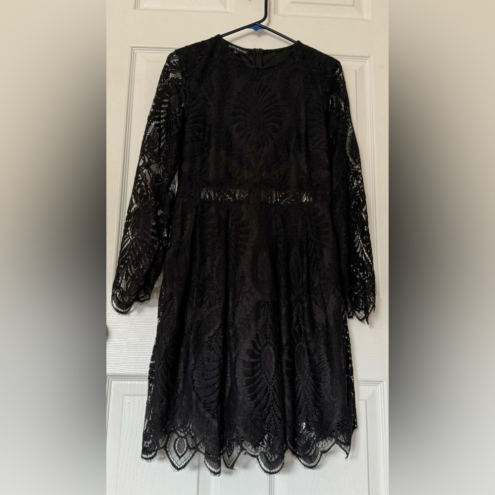 Eilly Bazar Elegant Black Lace Dress Size L